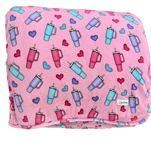 Cozy Cuddle Bamboo Plush Blanket - Tumbler