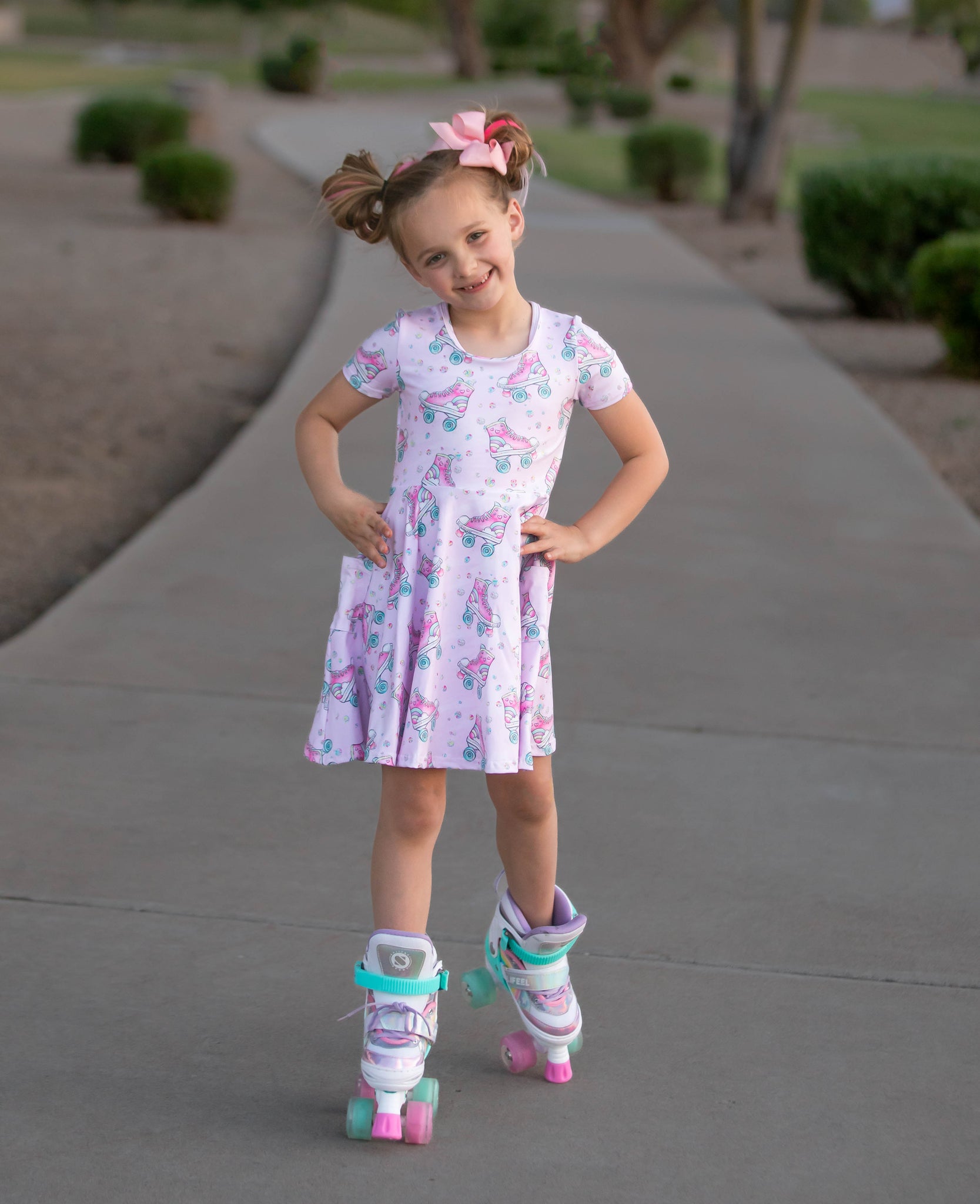 Twirl Dress - Roller Skates Poly/Spandex