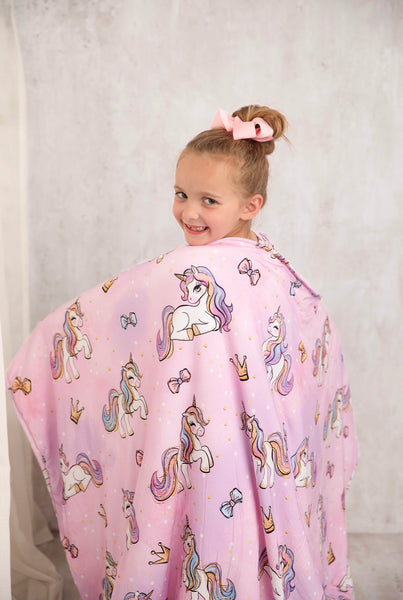 Cozy Cuddle Bamboo Plush Blanket - Magical Unicorns
