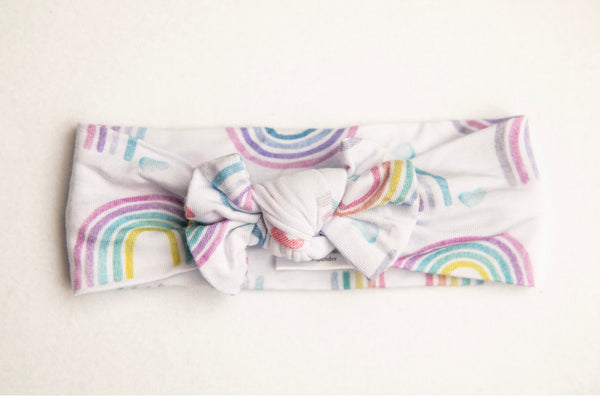 Bamboo Baby Headband - Purple Rainbow