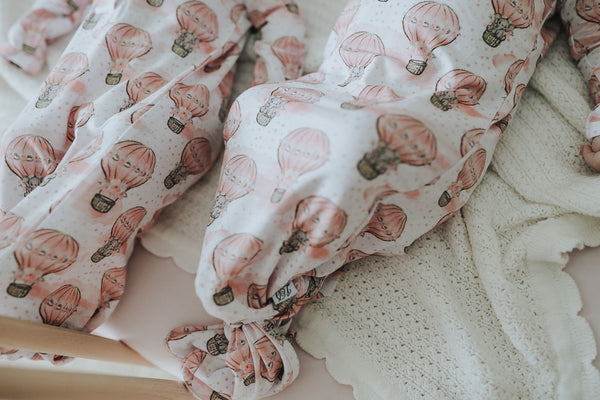 Bamboo Baby knotted Gown - Sweet Elephants